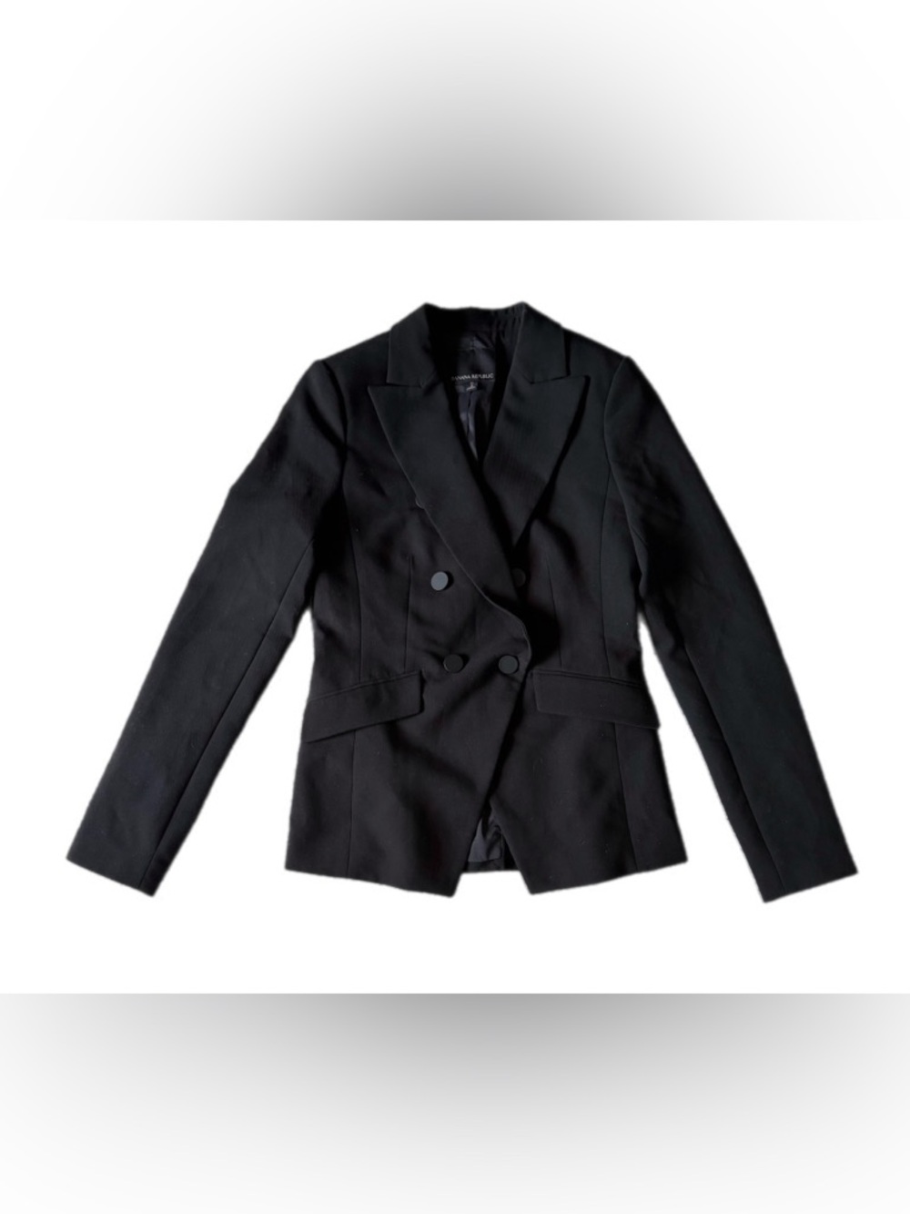 Banana Republic double breasted black blazer size 2 - Picture 5 of 15